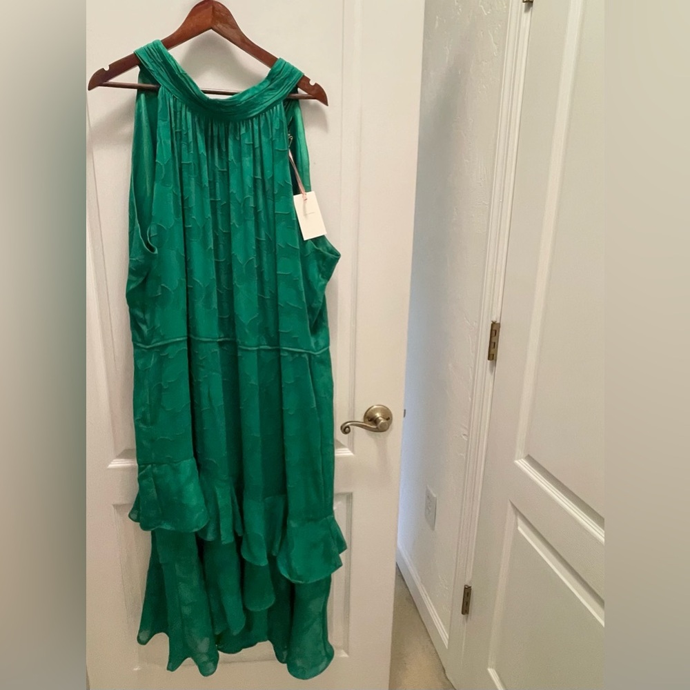 Alex Marie Vibrant Green High Low Dress